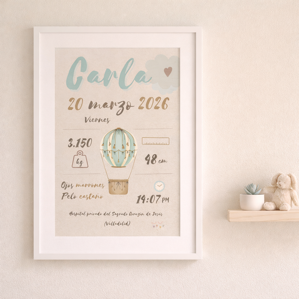 natalicio bebe personalizado recuerdo bebe