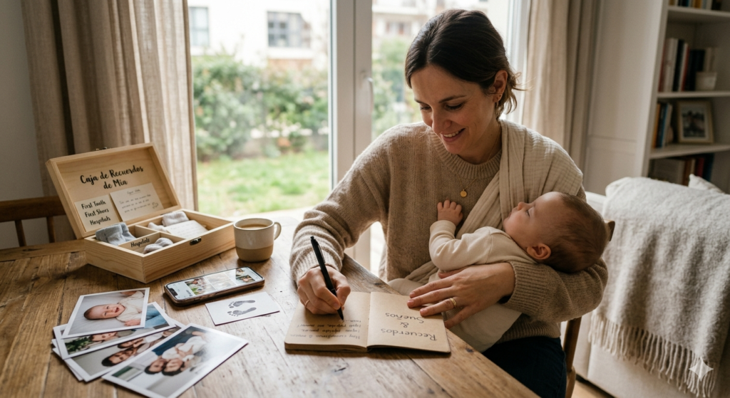 ideas para guardar recuerdos del bebé en su primer año