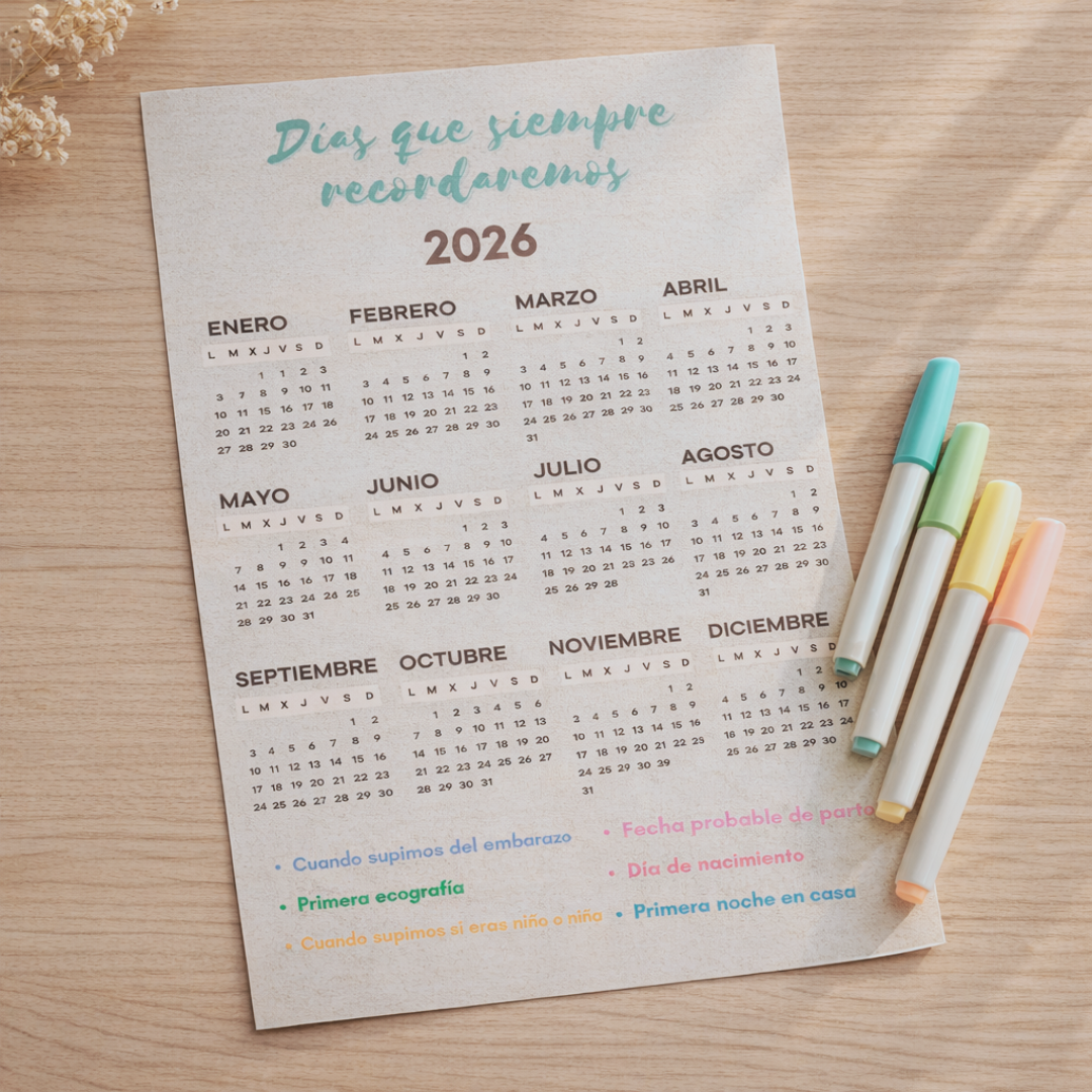 calendario primer año bebe